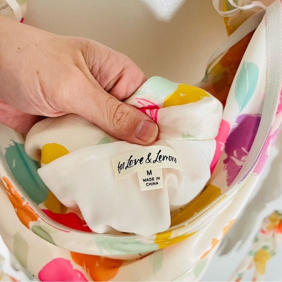 NEW For Love and Lemons Hazel Mini Dress Floral Preppy Summer Garden Party - Picture 10 of 13